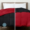 thumbnail image 3 of Bare Home 1800 Collection Reversible Down Alternative Comforter, All-Season, Oversized Queen, Black/Red, 3 of 10