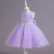 thumbnail image 1 of Vestido de princesa para niñas, vestido de novia de lunares, vestido pontón con lazo, vestido de fiesta de cumpleaños para niñas de flores, 1 of 6