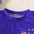 thumbnail image 4 of NOLDARES USA Patriotic Little Boy Outfit 4th of July Embroidery Short Sleeve T-Shirt + Elastic Waist Shorts 2Pcs Summer Clothes(Blue,2-3 Y), 4 of 9