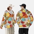 thumbnail image 4 of Cauagu Fall Maple Leaves for Sun Protection Hoodie for Men and Women, Long Sleeve Rash Guard Fishing Running Quick Dry Lightweigh-Large, 4 of 7