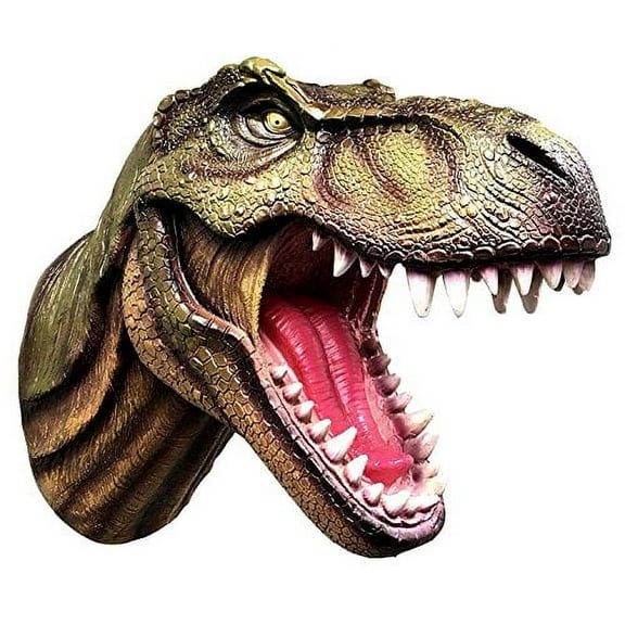 Prehistoric Jurassic Dinosaur Fearsome Tyrannosaurus Rex Large 13"H Hanging Wall Decor Sculpture Plaque Figurine Home Decor Accent Gift For Archaeologists Paleontologists