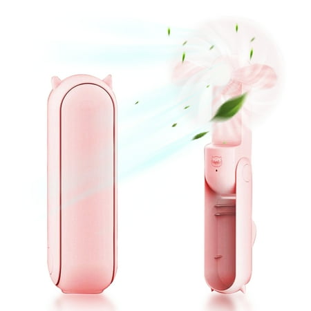 

Personal Fan Handheld Mini Fan 3 IN 1 Hand Fan Portable USB Rechargeable Small Pocket Fan Battery Operated Fan 2 Speeds Quiet Foldable Portable Fan for Travel Outdoor (10 Hrs Runtime)