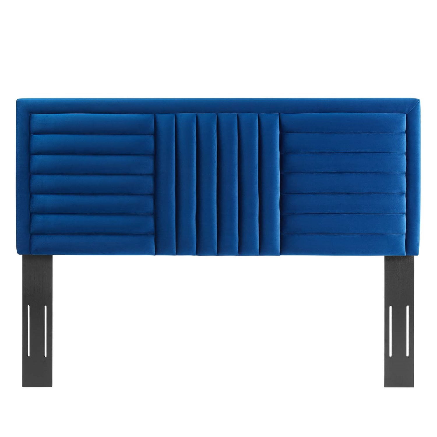 Tufted Headboard, Full Queen, Blue Navy, Velvet, Mid Century Bedroom, Modern Contemporary Boutique HB35249