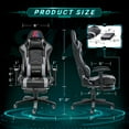 thumbnail image 2 of AA Products Gaming Chair Ergonomic High Back Computer Racing Chair Adjustable Office Chair with Footrest, Lumbar Support Swivel Chair - Upgraded Version BlackGrey, 2 of 6