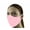 Pink, variant on 5 Face Masks 3 Layers 100% Cotton Washable Reusable w/Filter Pocket 15 Solid colors Unisex