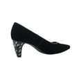 thumbnail image 3 of LOGO By Lori Goldstein Womens Meredith Slip On Pumps, Black Velvet, US 5.5, 3 of 3