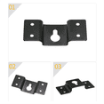 thumbnail image 2 of Speaker Wall Mount Bracket Ceiling Stand Clamp Surround Rear Hook Hanger Plate for Accessories, 2 of 8
