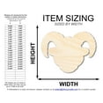 thumbnail image 2 of Unfinished Wood Ram Mascot Shape 10" / 3/4", 2 of 3