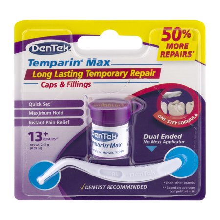 DenTek Temparin Max Long Lasting Temporary Repair Caps & Filling, 1.0 CT