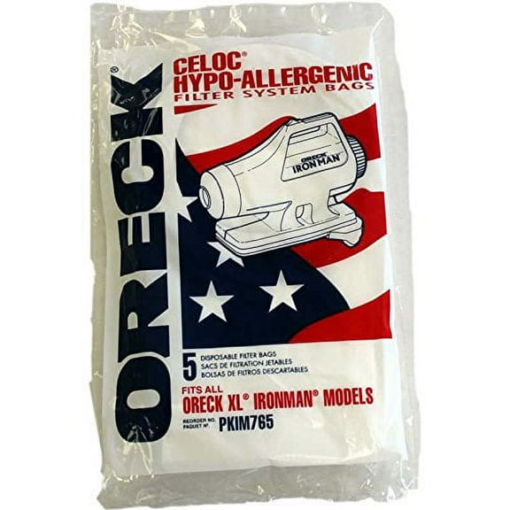 Compatible with Oreck IRON MAN ORIGINAL BAGS 5 PK #PKIM76.5