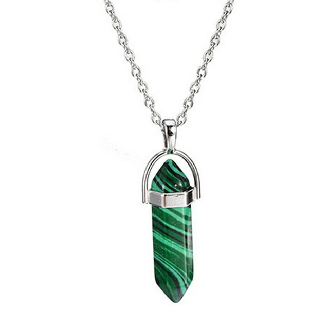 QualitChoice Hexagon Column Charm Exquisite Women Men Making Findings Handmade Anniversary Hanging Pendants Colorful Crystal Peacock Stone 1Set