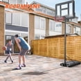 thumbnail image 3 of 4.9-10FT Height Adjustable Basketball Hoop Outdoor/Indoor, SHINPT Portable Basketball Hoop with Wheels for Kids and Adults, Basketball Hoop with 44 inch Backboard for Backyard, Black Play Equipment, 3 of 10