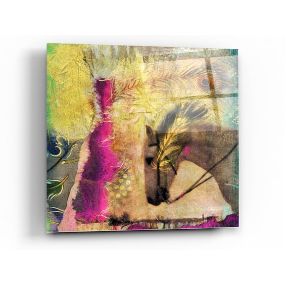 Epic Art 'White Horse' by Elena Ray Acrylic Glass Wall Art, 36"x36"