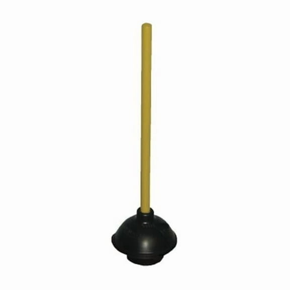 20 Inch Drain and Toilet Plunger with Wood Handle