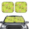 thumbnail image 2 of Naloa Avocado Work Out 2 Piece Foldable Car Sun Shades, Car Windshield Sunshade, Front Window Sunshade for Car, Truck, SUV - Medium, 2 of 7