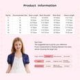 thumbnail image 7 of Haitryli Kids Girls Sparkly 3D Applique Bolero Shrug Short Puff Sleeve Cardigan Cover up Navy Blue 6, 7 of 7