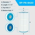 thumbnail image 2 of SpiroPure Replacement for Hayward CX480XRE CX470XRE Pleatco PA56SV Unicel C-7458 Filbur FC-1223 SwimClear C2025 Hot Tub Spa Pool Filter Replacement Cartridge (Case of 4), 2 of 7