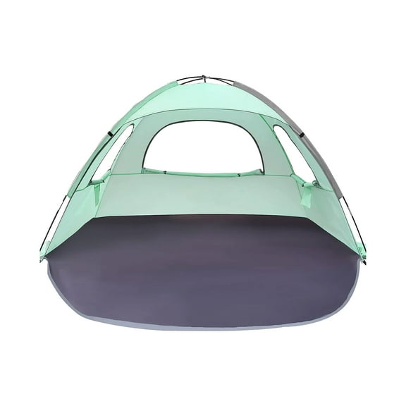 Twfbrm Beach Tent for 3/4 Person - Easy Setup Sun Shade Shelter, Portable Beach Shade Sun Canopy with UPF 50 UV Protection, Removable Windows Family Size