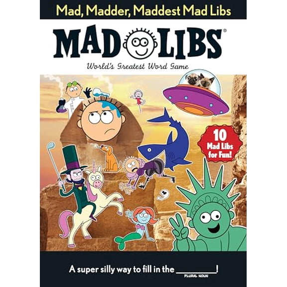 Pre-Owned Mad Libs Mad, Madder, Maddest Mad Libs: Over 200 Stories for Fun!, (Paperback)