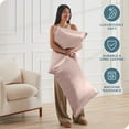 thumbnail image 6 of Bare Home Satin Pillowcase Set - Luxury Pillowcases - Soft and Smooth - Breathable - Zipper Closure - King 20x36, Blush, 6 of 8