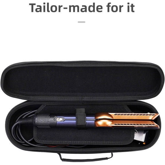 Travel Case for Airstrait/Corrale Straightener - Hard Shell Waterproof Storage Bag - Black