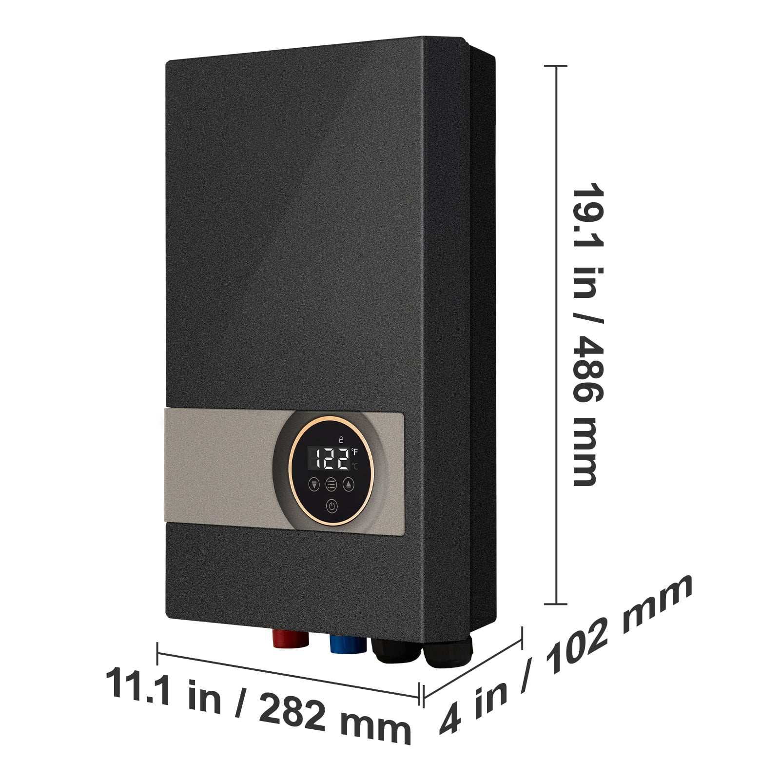 VEVOR 18KW Instant Hot Tankless Water Heater Electric LED Boiler IP25 for Shower