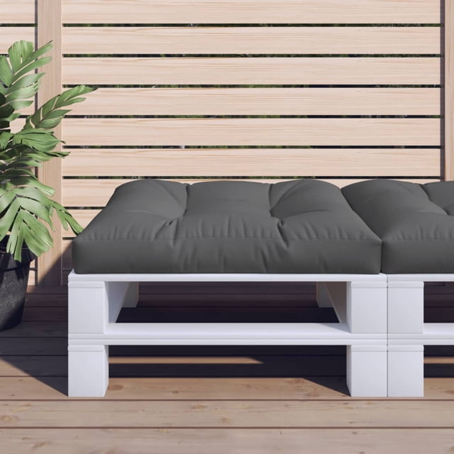 vidaXL Coussin de Palette Gris 80x80x12 cm Tissu