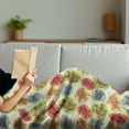 thumbnail image 3 of Turtle Soft Flannel Fleece Throw Blanket, Aquatic Tortoise Animals with Patterns on Pastel Color Blots, Cozy Plush for Indoor and Outdoor Use, 50" x 60", Multicolor, by Ambesonne, 3 of 5