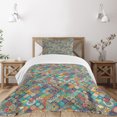 thumbnail image 3 of Ambesonne Moroccan Quilted Bedspread Set 2 Pcs, Oriental Motifs, Twin Size, Multicolor, 3 of 6