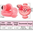 thumbnail image 2 of Flamingo Baby Pool Float with Canopy Inflatable Swimming Floats for Kids,Swimming Ring with Safety Seat Infant Floaty,Toddler Swimming Pool Float, 2 of 5