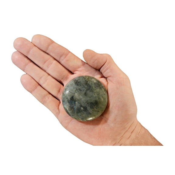 Kidz Rocks Labradorite Palm Stone 2 1/2" Massage Raw Chakra Healing Crystal Rock Mineral