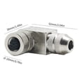 thumbnail image 4 of Kenally Conector de aviación en forma de L de 8 núcleos, Ethernet aislante portátil IP67, conectores de aleación de alambre de tráfico ferroviario Herramientas eléctricas Femenino Kenally TO008337-01, 4 of 6