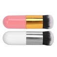thumbnail image 1 of Cosmetic Brush, 1  Gold Color 1 White Silver Color 2Pcs Makeup  Brush  For Shopping, 1 of 8