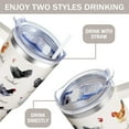 thumbnail image 5 of Chicken Tumbler with Handle 40oz Rooster Hen Cup Stainless Steel Chicken Breed Water Bottle Chicken Themed Gifts for Chicken Lovers Chicken Owners Funny Gift for Women Men, 5 of 6