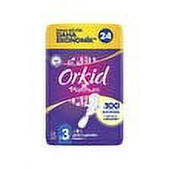 Orkid Serviettes Hygiéniques Platine Quadruple Nuit 24 Pcs