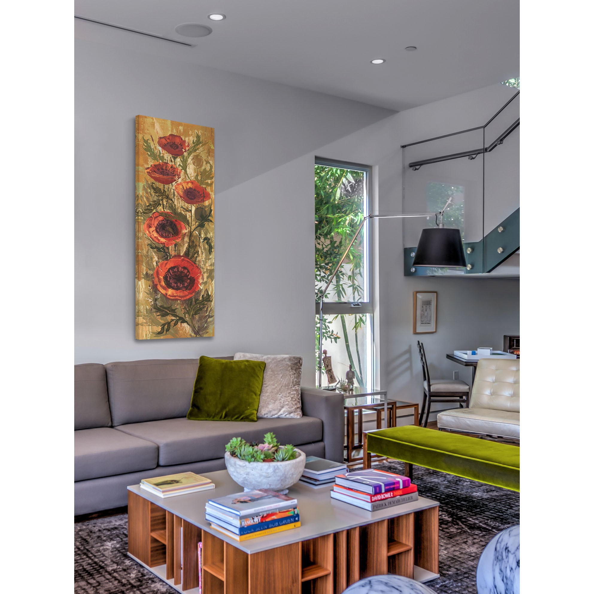 Marmont Hill "Floral Frenzy Red II" Painting Print on Canvas