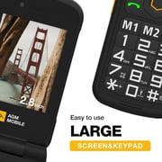 AGM M8 Rugged Basic Flip Phone, 4G Feature Cell Phone, Simple Mobile Phones, Waterproof | Drop-Proof, SOS Side Key, 104dB Powerful Speaker, Large Keypad&Fonts, Dual SIM