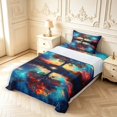 thumbnail image 5 of Homewish Tree Of Life Botanical Art Twin Sheets,Watercolor Gradient Bedding,3-Piece,1 Flat Sheet,1 Fitted Sheet and 1 Pillowcase, 5 of 6