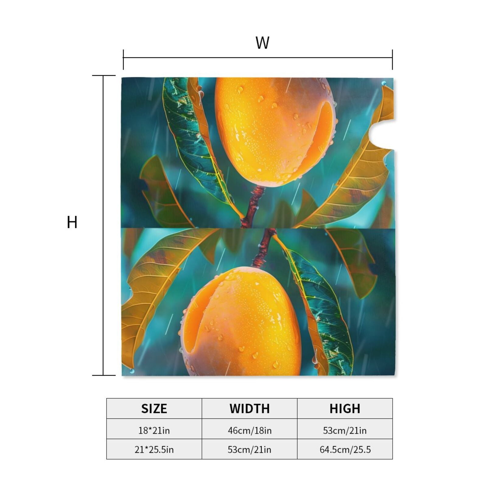 Rateoe Mango In The Rain Printed Mailbox Covers - Easy to Install Fall, Winter, Spring, Summer Mailbox Cover - Weather and UV-Resistant Mailbox Decor - Mailbox Magnetic Covers-25.5x21 in