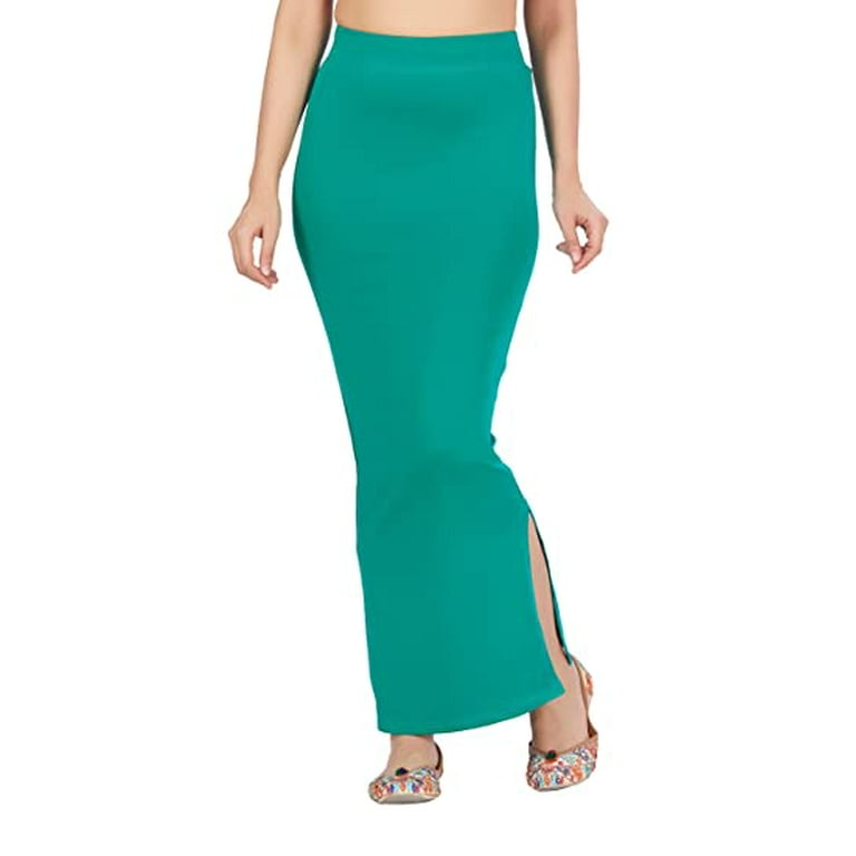 SAI DECORATIVE Women's Lycra Pure Cotton Stretchable Saree Shape wear  Petticoat Color:- Emerald Green & Size:-XL