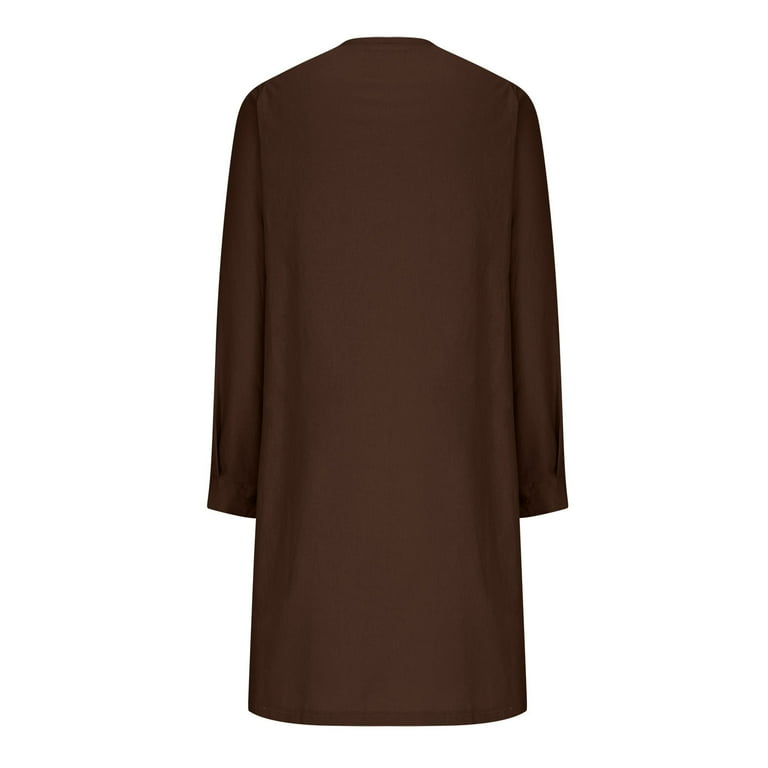 Kayannuo Dresses for Women V-Neck Long Sleeve Solid Short Ladies Summer  Dress Sale Dress For Womens Casual Solid Color Dress V Neck Long Sleeve  Dresses With Button - Walmart.com