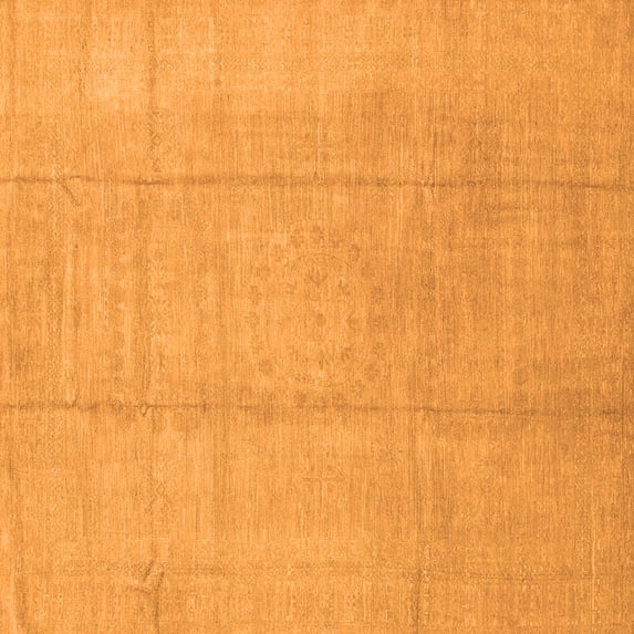 Ahgly Company Indoor Square Abstract Orange Modern Area Rugs, 8' Square