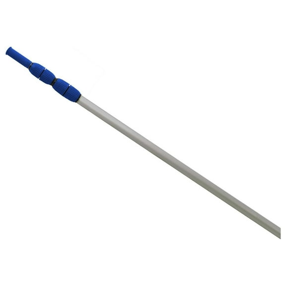 Aqua 8-16 Foot Telescoping Pool Vacuum Pole | Heavy Duty Aluminum Pole for Leaf Skimmers, Pool Brushes and Vacuum Heads | Expandable Swimming Pool Pole | Blue Deluxe - Blue Grip 8' - 16'