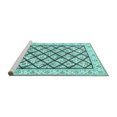 thumbnail image 2 of Ahgly Company Machine Washable Indoor Rectangle Persian Turquoise Blue Traditional Area Rugs, 7' x 10', 2 of 4