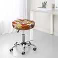 thumbnail image 7 of Lsque Fall Maple Leaves Round Bar chair cushion covers Velvet Fabric Premium Comfort Protects from Scratches and Stains for 14-17 Inch Chair- 14 inch, 7 of 7