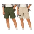 thumbnail image 2 of HAOTAGS Teen Boys School Uniform Shorts 2PC (5-15), Casual Summer Cargo Shorts with Multi-pockets Army Green 5-6 Years, 2 of 10