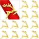 thumbnail image 1 of JM Servilleteros navideños, juego de 12 servilleteros dorados con forma de ciervo para mesa de comedor, decoración de mesa rústica para recepciones de bodas, Navidad, Acción de Gracias, fiestas navideñas, cenas JM, 1 of 5