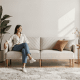 thumbnail image 2 of Convertible Sofa Bed Couch 3 in 1 with Adjustable Back Featuring Convertible Couch Sofa used as Sleeper Sofa or Futon Sofa with Upholstered Fabric For Living Room and Bedroom, 2 of 8