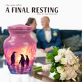 thumbnail image 4 of JAGASY Penguin Memorial Urn for Ashes Adult Male, Pink Small Urns for Ashes Keepsake, Snowy Glacier Decorative Urns for Couple, Icy Water Cremation Urn for Husband & Wife, (3 Inch), 4 of 7