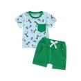 thumbnail image 2 of Musuos Toddler Boys Summer Shorts Sets 6 12 18 24M 3Y Short Sleeve Duck Print Tops and Drawstring Shorts Sets Casual Clothes, 2 of 9